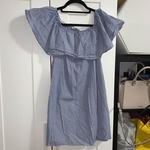 Used striped off the shoulder IRIS Dress